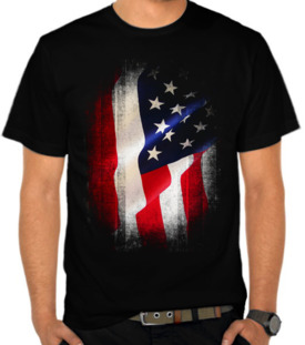 Kaos Bendera USA